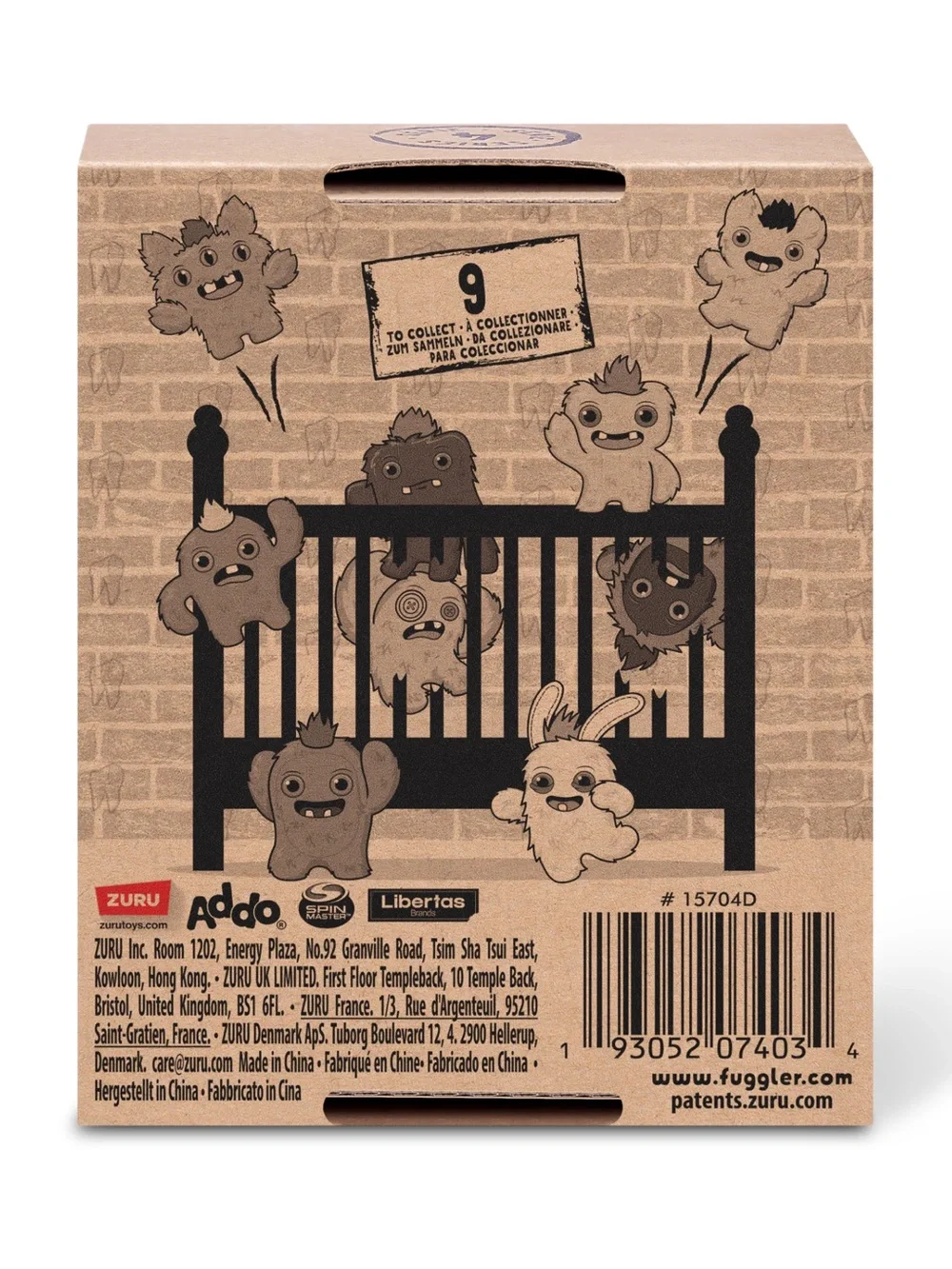 Mr. Needles mini plush toy from the ZURU Fuggler Baby Fugg Series 4